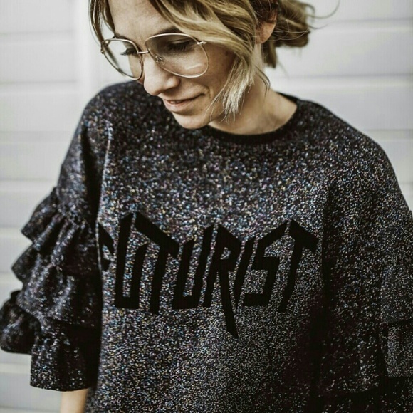 Rare Futurist Zara Sweater Dress Zara Sparkly Knit SOLD - Picture 2 of 8